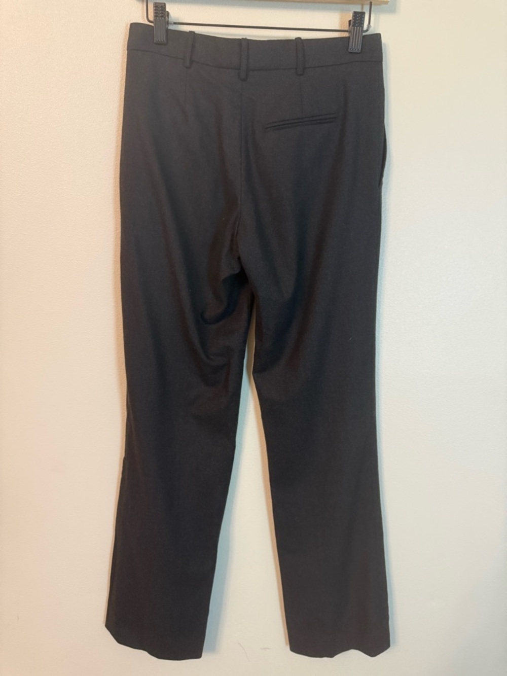 Jil Sander Tailor Made Wool Trousers Black Straight Leg Italy Size 2 - Picture 5 of 7